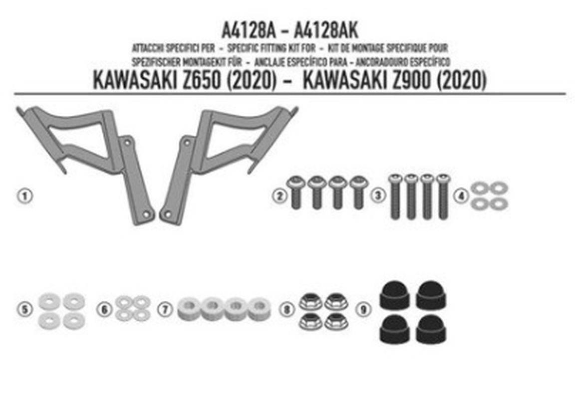 Kappa Mocowanie Szyby 1176Ak Kawasaki Z 650 '20-'25 Z 900 '20-'24