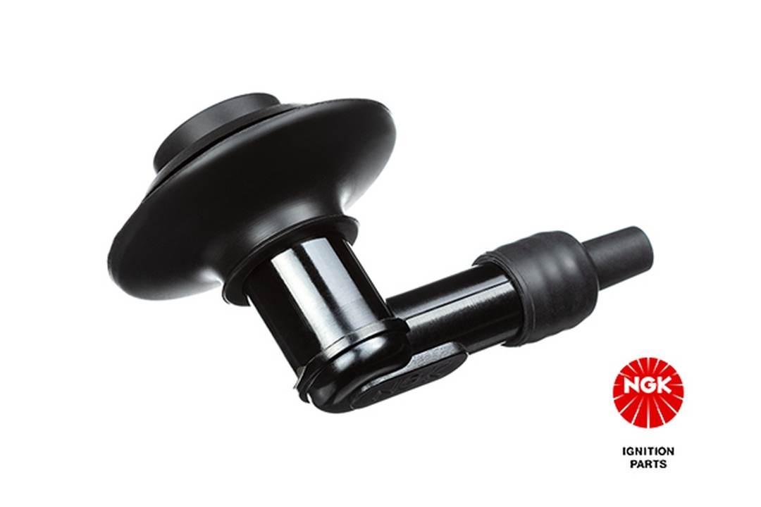 Ngk Fajka Na Świece Nr 8346 Kątowa 90 Kolor Czarny Z Osłonką Gumową Otworu - zdjęcie 2