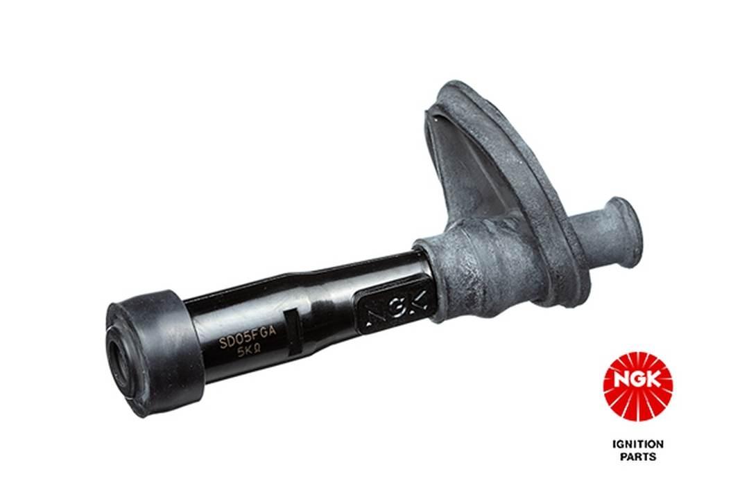 Ngk Fajka Na Świece Nr 8683 Prosta, Kolor Czarny Z Tuleją Gumową, Honda Vt6 - zdjęcie 2