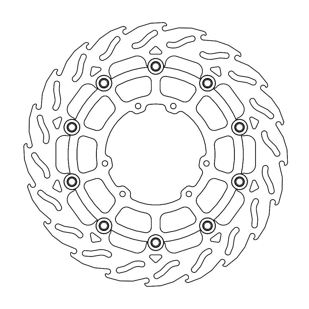 Moto-Master Tarcza Pływająca Przód 300Mm Flame Aluminiowy Środek Honda Crf