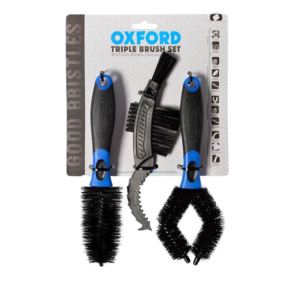 Oxford Zestaw Szczotek Do Czyszczenia Motocykla Bicycle Triple Brush Set St