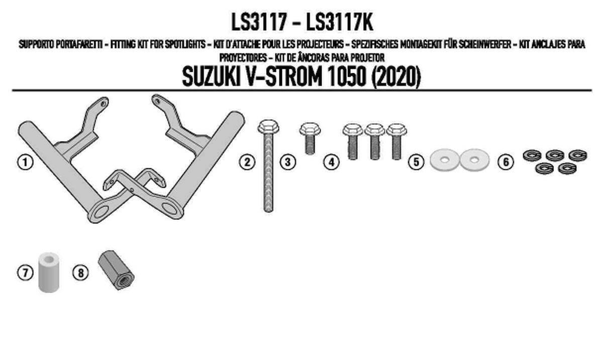 Kappa Mocowanie Halogenów Ks310 I Ks322 Suzuki V-Strom 1050 '20-'25 Bez Uży