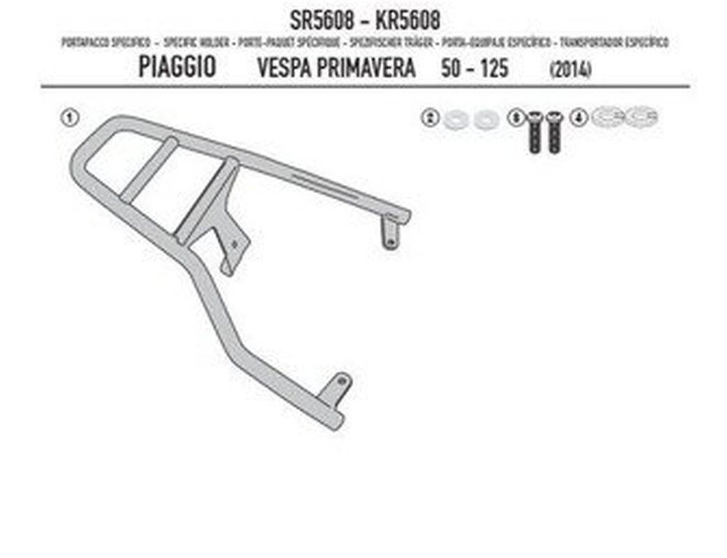 Kappa Stelaż Kufra Centralnego Piaggio Vespa Primavera 50-125-150 14-25 Ves