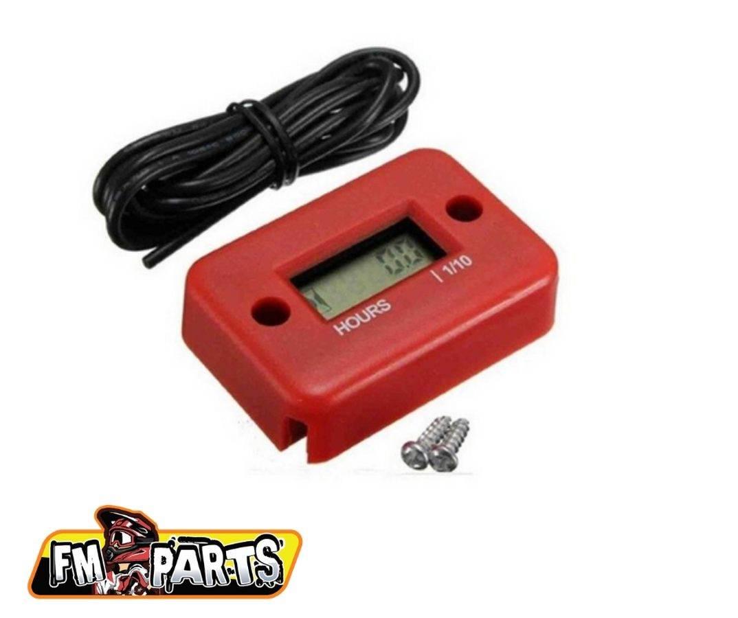 Fm-Parts Licznik Motogodzin Indukcyjny Wodoodporny Kolor Czerwony El