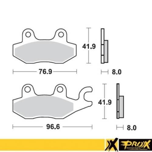 Prox Klocki Hamulcowe Kh165 Suzuki Lt-R 450 '06-11, Yamaha Yfz 450 '04-08 P
