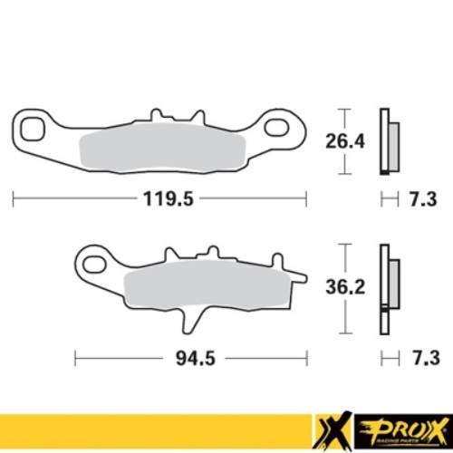 Prox Klocki Hamulcowe Kh258 Kh349 Kawasaki Kx 80/85/100 '97-20, Suzuki Rm 8