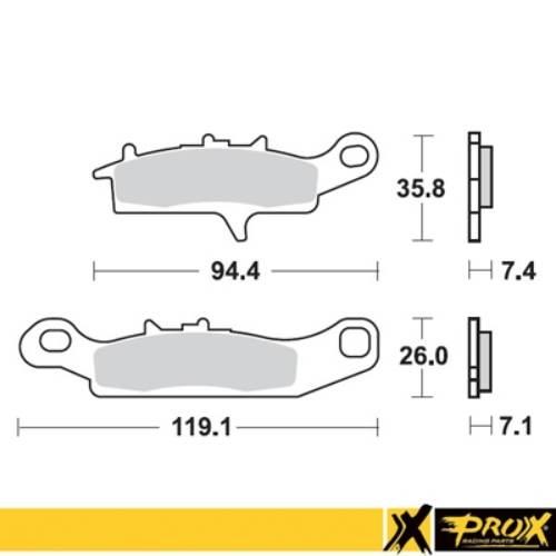 Prox Klocki Hamulcowe Kh342 Kawasaki Kfx 450R 08-14, Kvf 650 Brute Force '0