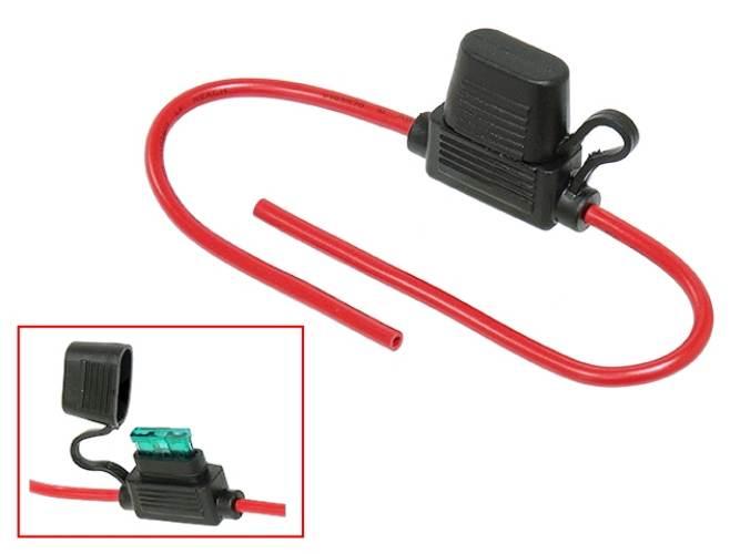 Psychic Gniazdo Oprawa Bezpiecznika Płytkowego 12V Wodoszczelne Z Kablem El