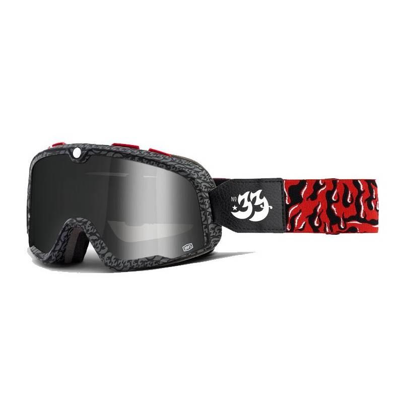 100 Procent Gogle Barstow House Ind. - Mirror Silver Lens - Kolor Czarny/Cz