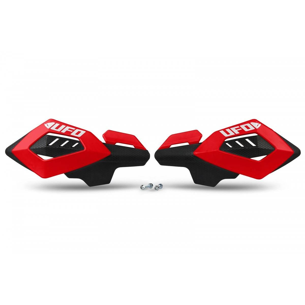 Ufo Osłony Rąk Handbary Arches Kolor Czerwony Z Mocowaniami 22Mm