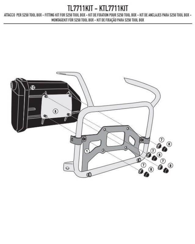 Kappa Mocowanie Skrzynki Narzędziowej Ks250 Do Stelaża Kl7711