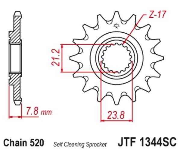 Jt Zębatka Przednia 2320 14 Honda Crf 250R 18-19 Samooczyszczająca 232014Jt