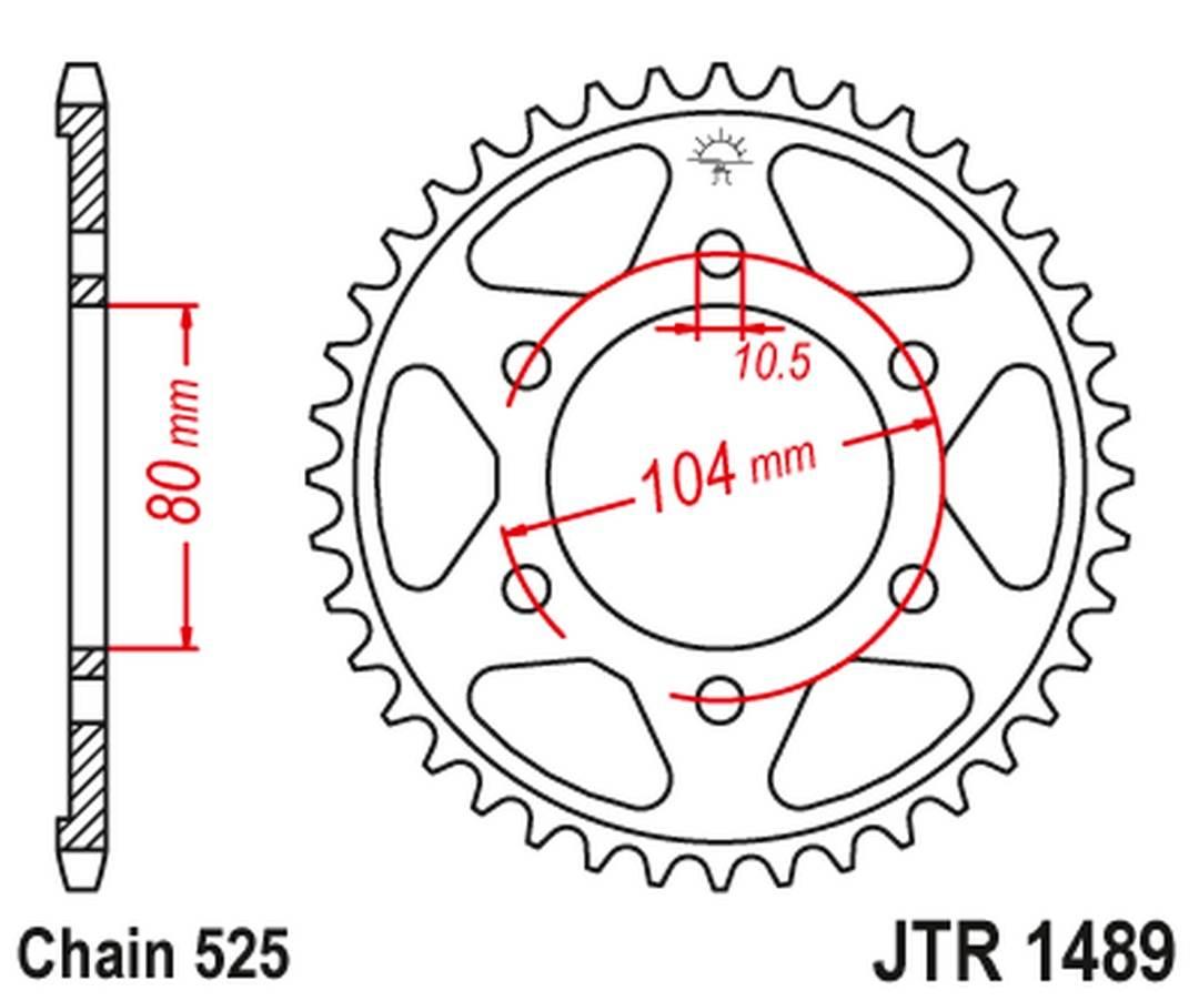 Jt Zębatka Tylna 4359 46 Kawasaki Z900 '20 Jtr1489.46 * Łańc. 525 - zdjęcie 2