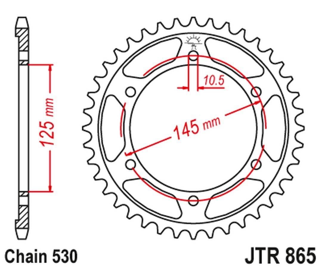 Jt Zębatka Tylna 865 46 Yamaha Fzr600 3Rg, 3Rh '89-'91 Jtr865.46 * Łańc. 53 - zdjęcie 2