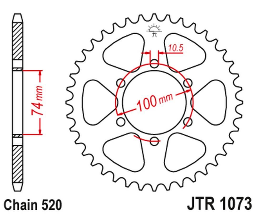 Jt Zębatka Tylna 4540 46 Hyosung Gv 250 '04-'15 Jtr1073.46 Łańc. 520 - zdjęcie 2