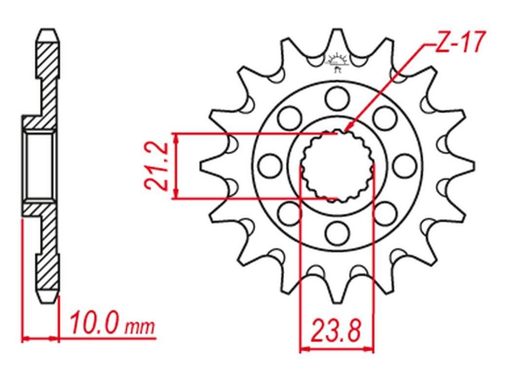 Grosskopf Zębatka Przednia 2160 14 Suzuki Rmz 450 '13-'20 +1 Samooczyszczaj