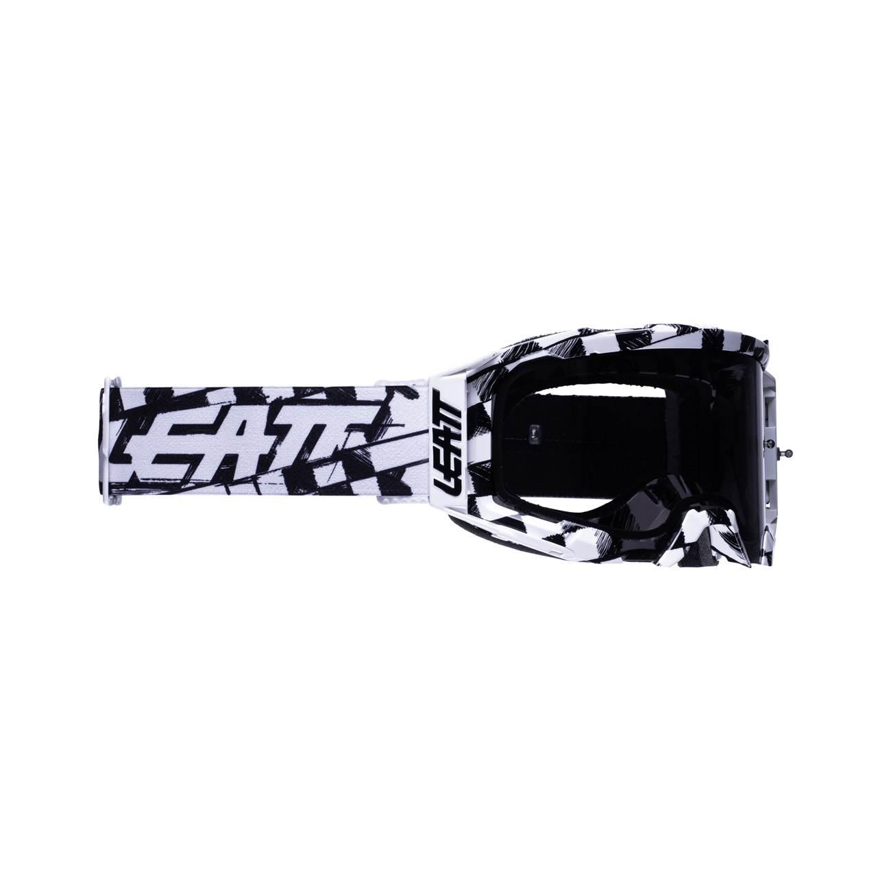 Leatt Gogle Velocity 5.5 Goggle Checker Smoke 28% - Kolor Czarny/Biały Szyb