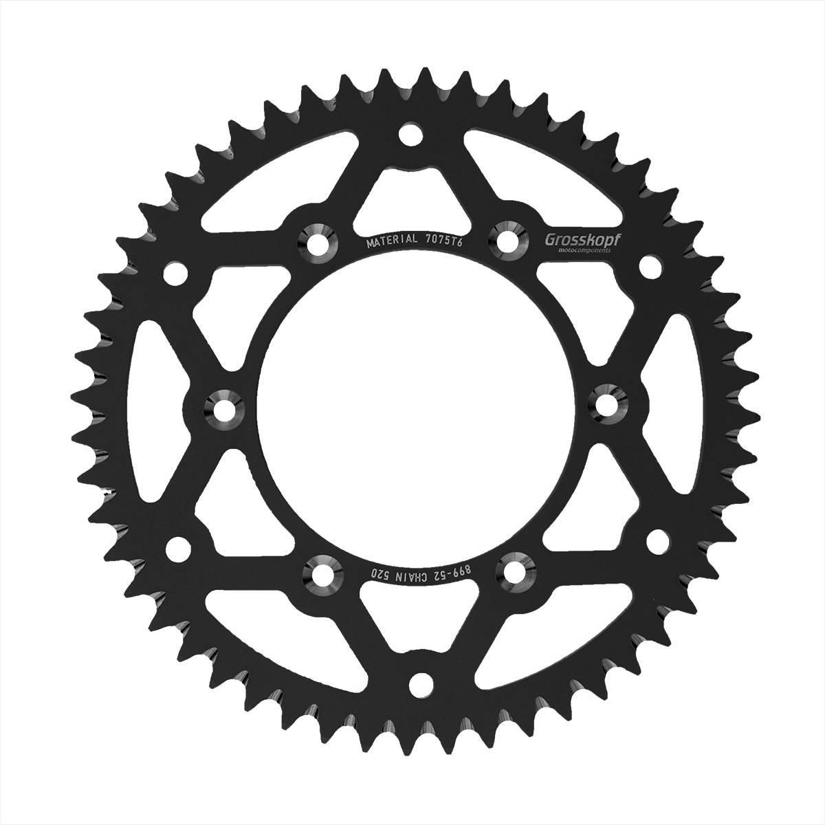 Grosskopf Zębatka Tylna Aluminiowa T7075 Ergal Kolor Czarny 899 52 89952 Kt