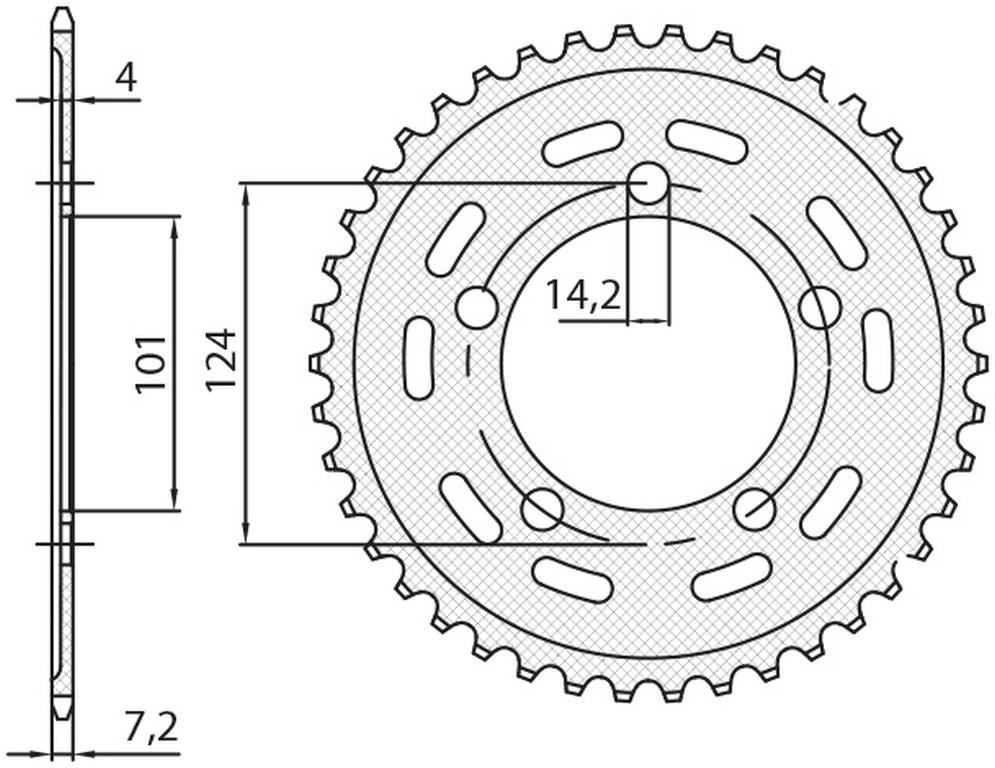 Sunstar Zębatka Tylna 4508 39 Ktm 950/990/1190 Rc8 /Duke/ Supermoto Jtr898