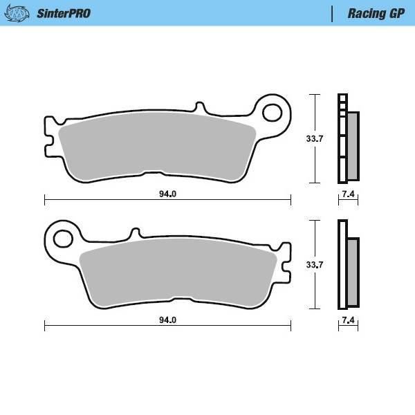 Moto-Master Klocki Hamulcowe Sinter Metal Racing: 12 Sinterpro Series Racin