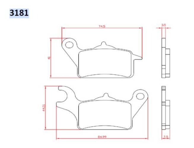 Brenta Klocki Hamulcowe Kh708 Honda Vision 110 '17-18, Zoomer 110 '13-, Cli