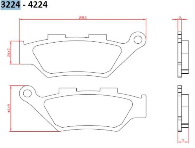 Brenta Klocki Hamulcowe Kh322 Benelli Imperiale 400 '19-, Leoncio 500 '18-1