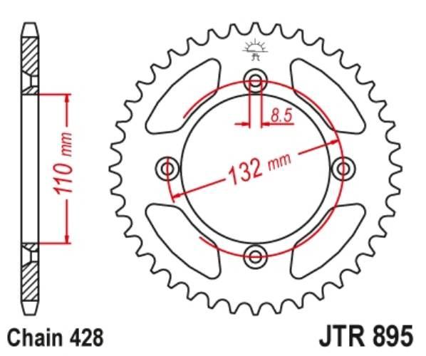 Jt Zębatka Tylna 4486 49 Ktm Sx 85 '04-'24, 105 Xc '07-'11 448649Jtzbk * Ła