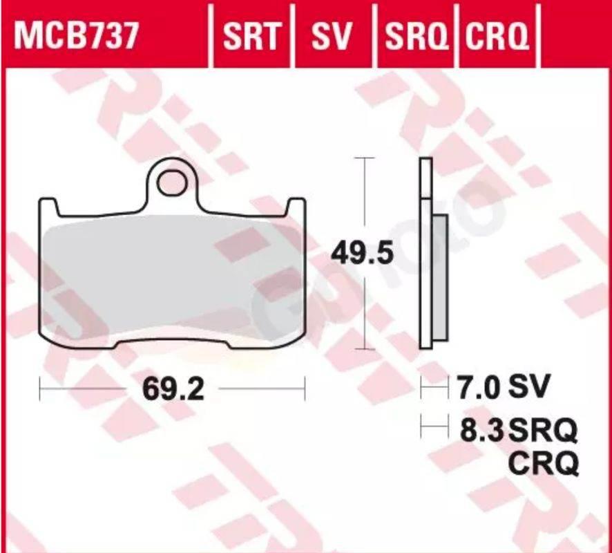 Trw Zf Klocki Hamulcowe Kh347 Spiek Metaliczny Sinter Racing Kawasaki Z 800