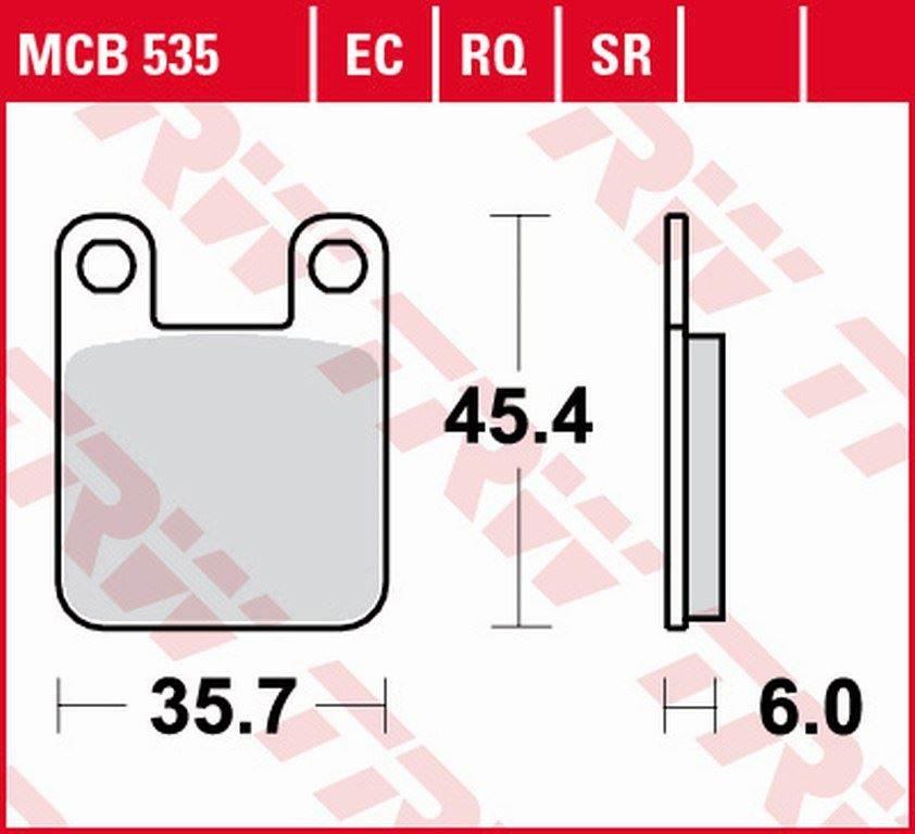 Trw Zf Klocki Hamulcowe Kh115 Organic Ktm Sx 60 65 98-01, Suzuki Ay 50 97-0