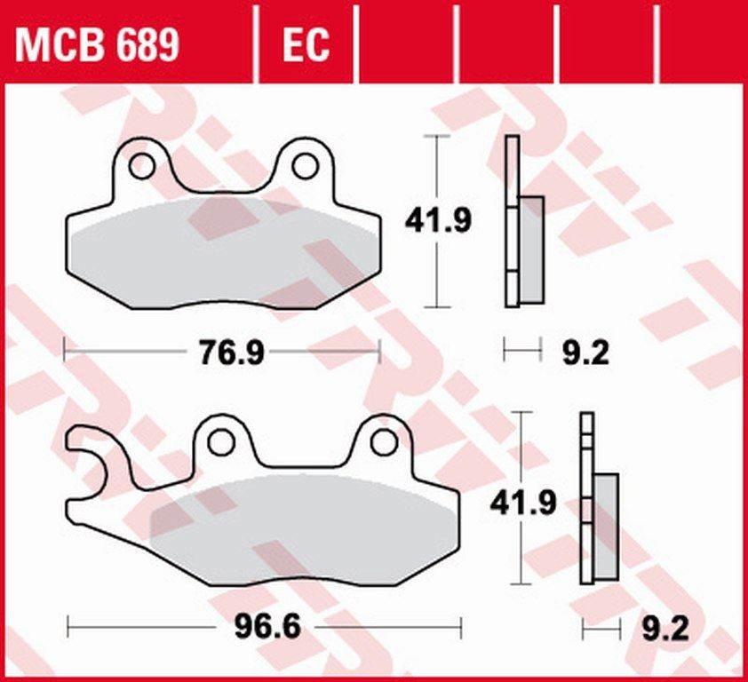 Trw Zf Klocki Hamulcowe Kh228 Organic Honda Ca Cmx Rebel 95-96, Kymco 50 12