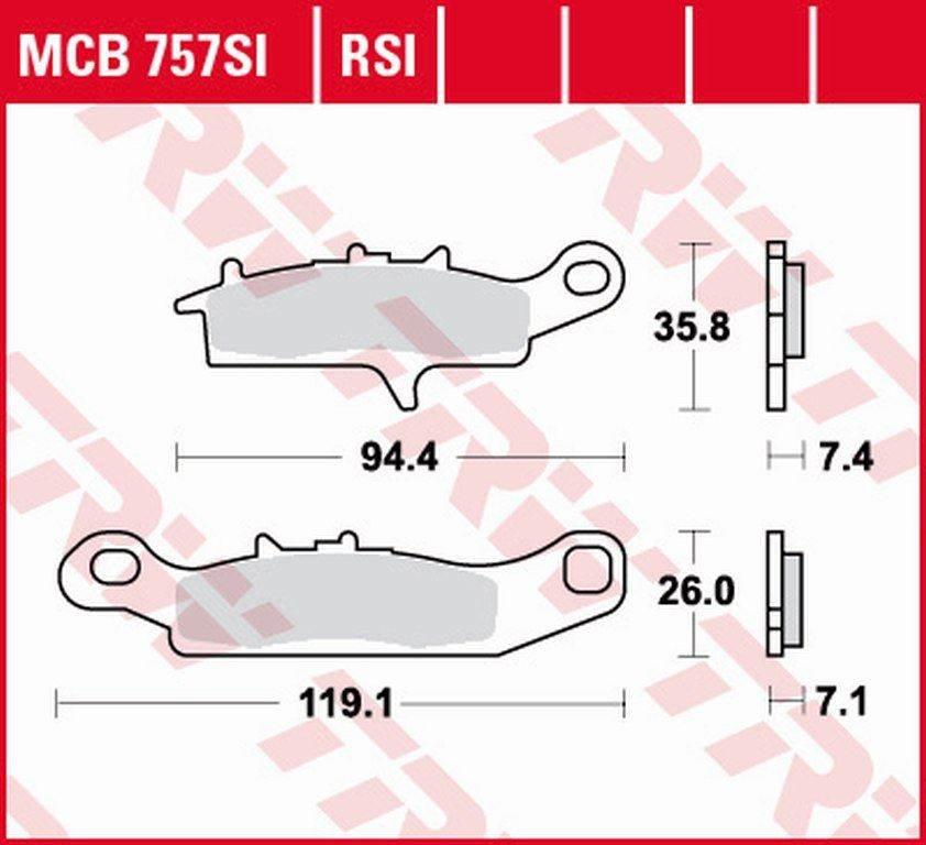 Trw Zf Klocki Hamulcowe Kh342 Kh349 Sinter Offroad Kawasaki Kfx 450 700 04-