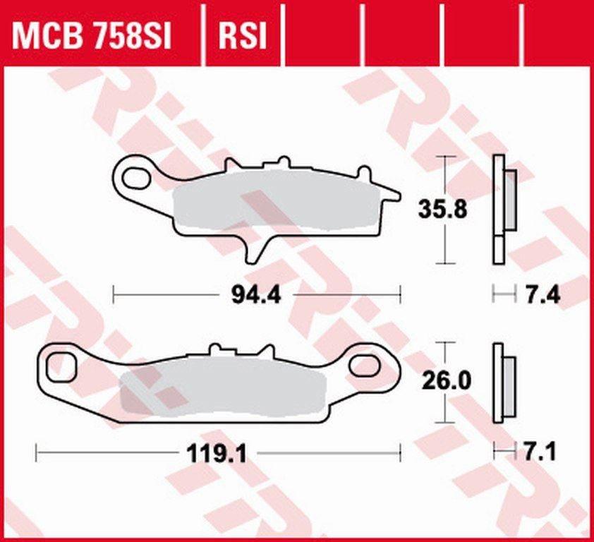 Trw Zf Klocki Hamulcowe Kh342 Sinter Offroad Kawasaki Kfx 450 700 04-14, Kv