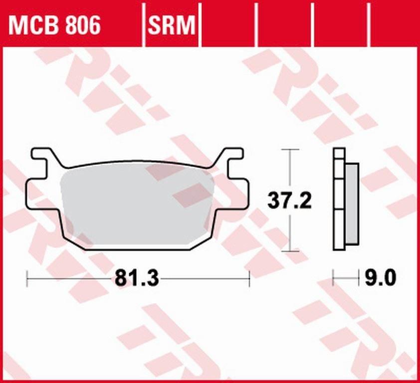 Trw Zf Klocki Hamulcowe Kh415 Sinter Honda Silver Wing 125 07-13, Tył
