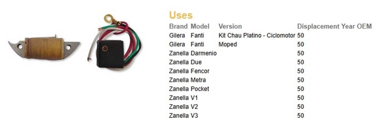 Dze Moduł Zapłonu Cdi + Cewka Uzwojenia Gilera Fanti 50; Zanella Due/Fencor