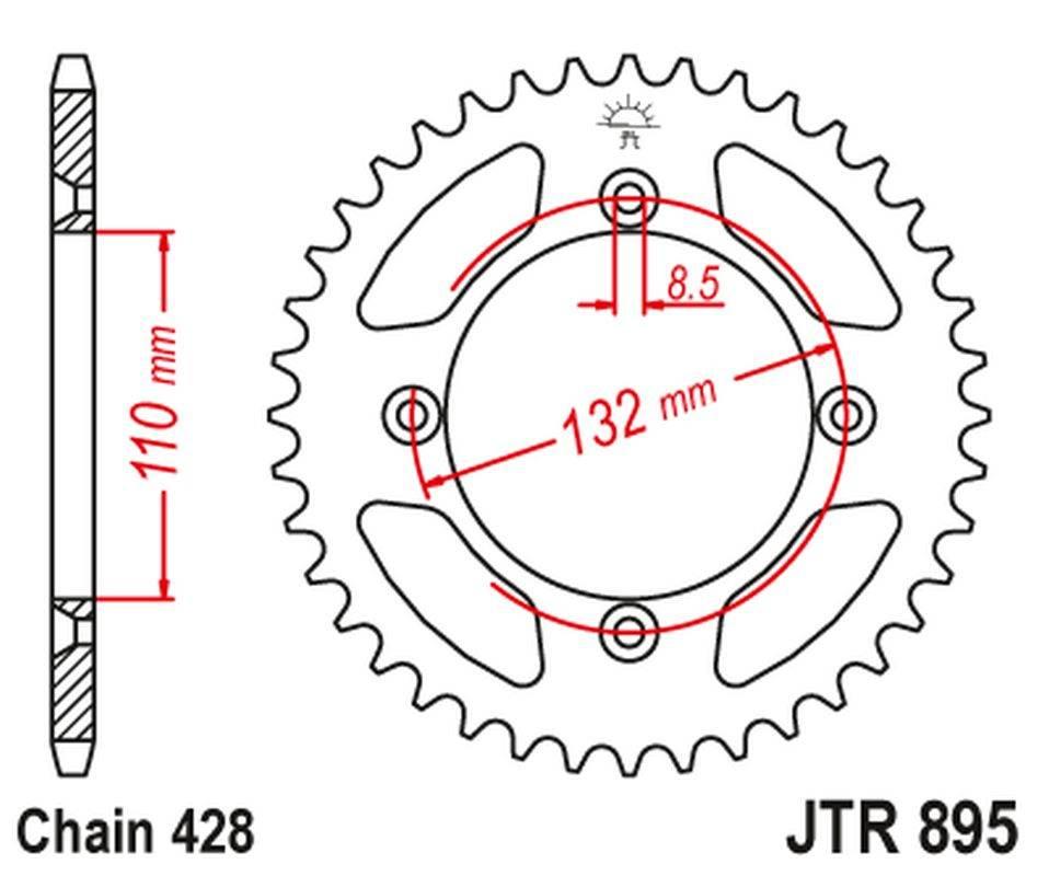 Jt Zębatka Tylna 4486 49 Aluminiowa Racelite Ktm Sx 85 '04-'24, 105 Xc '07- - zdjęcie 3