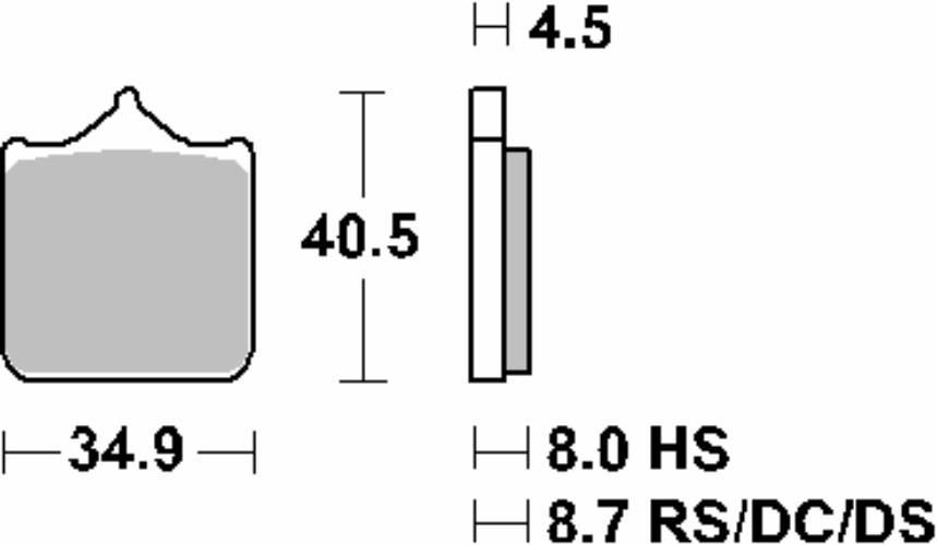 Sbs Klocki Hamulcowe Kh604/4 Track And Sport Sinter Kolor Złoty Pasuje Do: