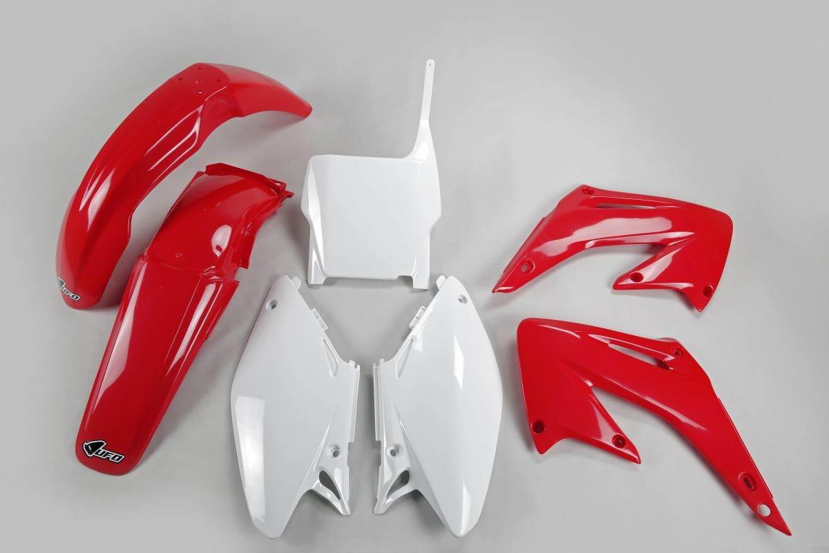 Ufo Komplet Plastików Honda Cr 125/250 '04-'07, Kolor Oem Czerwony/Biały