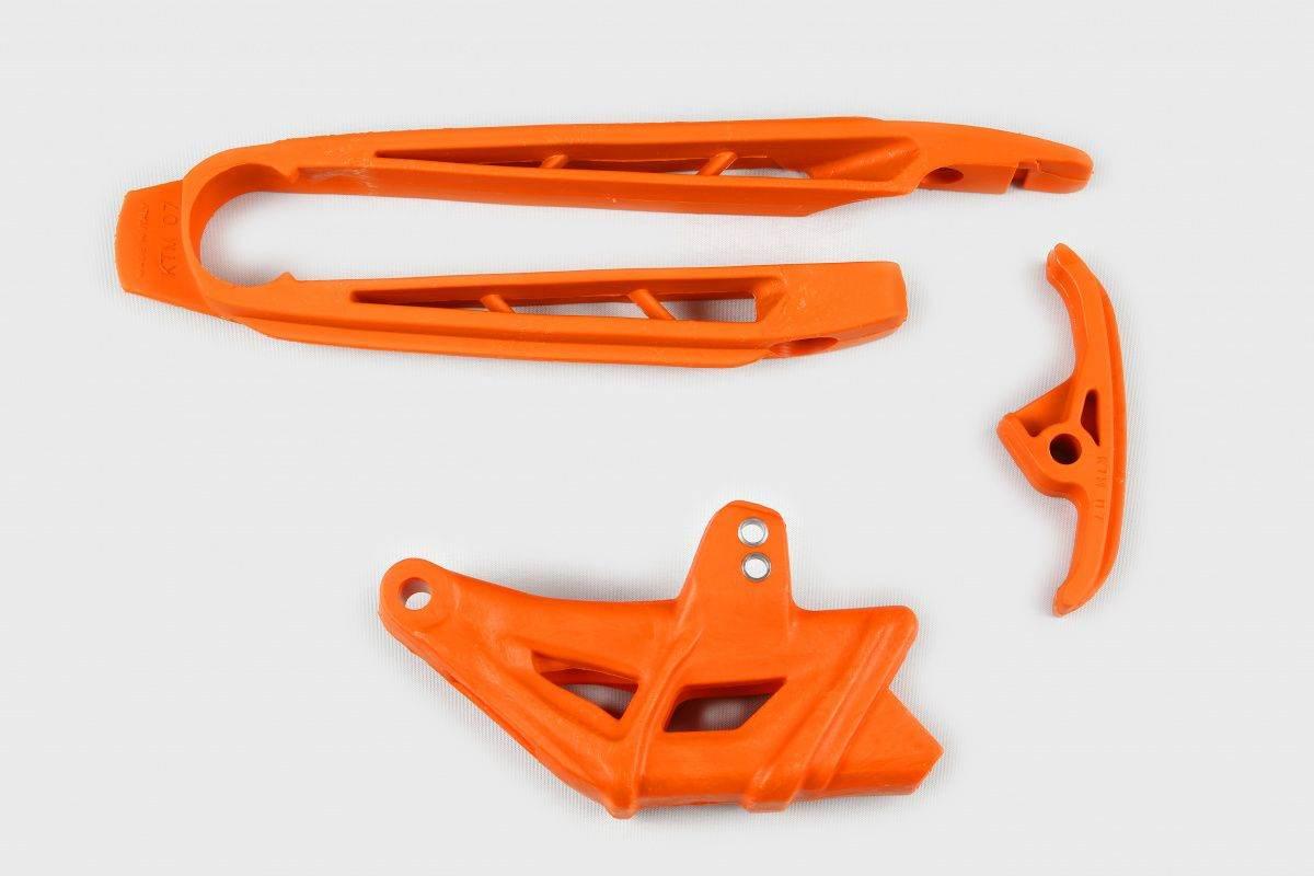 Ufo Komplet Ślizg Mały I Duży + Prowadnica Łańcucha Ktm Sx 125/250, Xs-F 25