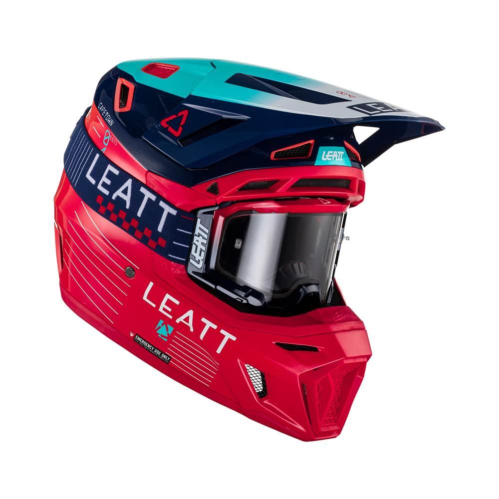 Leatt Kask Moto 8.5 V23 + Gogle Velocity 5.5 Gratis Helmet Kit Red Kolor Cz