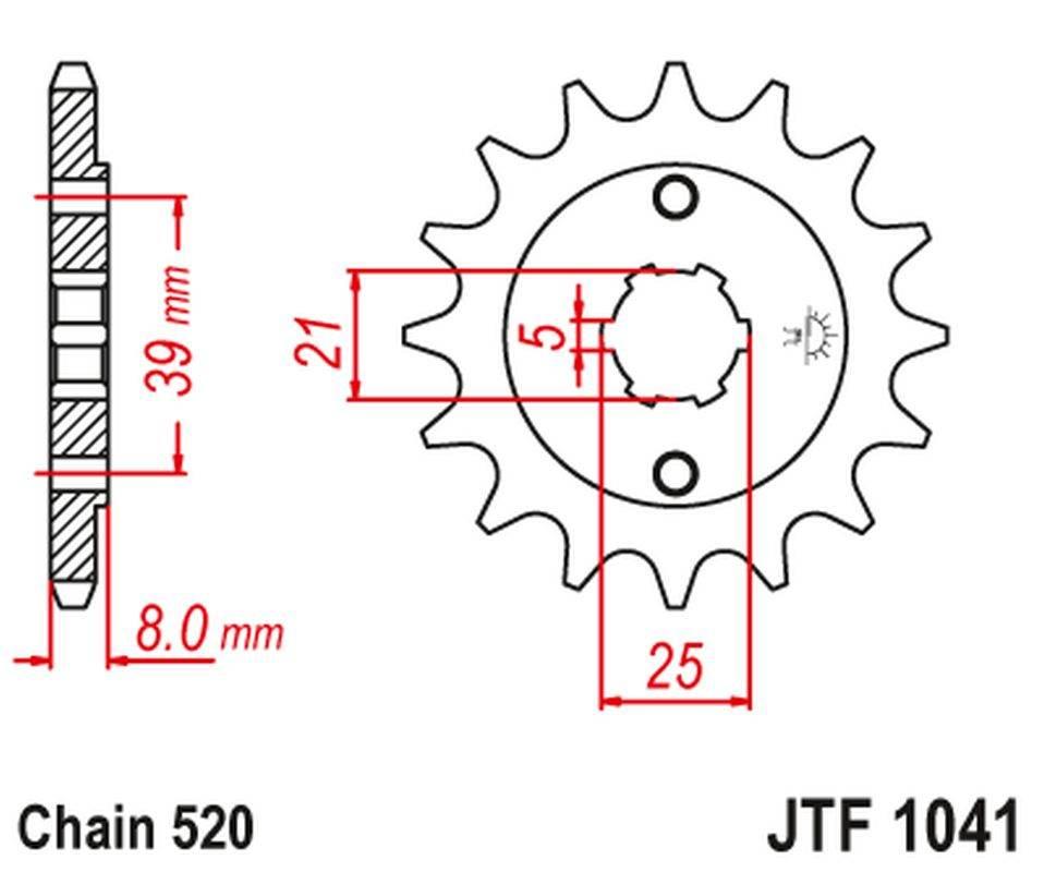 Jt Zębatka Przednia 2238 14 Kymco 150 Mxer Mxu '02-'15 223814Jt Łańc. 520