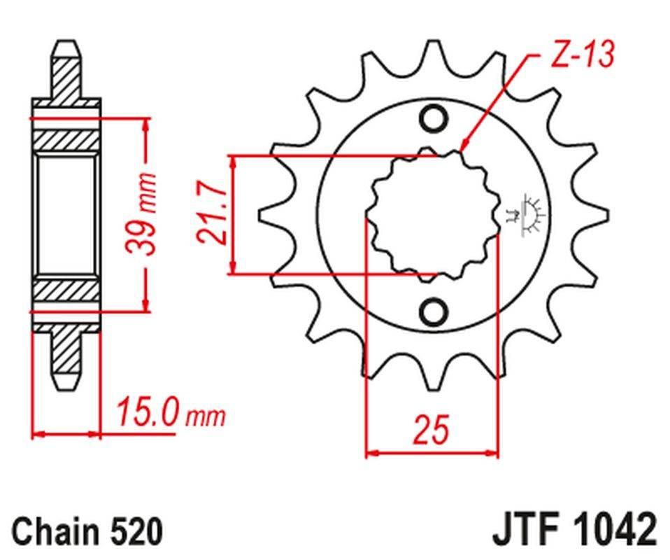 Jt Zębatka Przednia 2128 14 Kymco 250 Mxu/Kxr/Kxu '02-15' 300 Maxxer '05-16