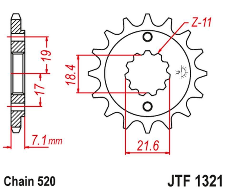 Jt Zębatka Przednia 2067 12 Honda Cbf 250, Xr 250R 206712Jt Można Stosować