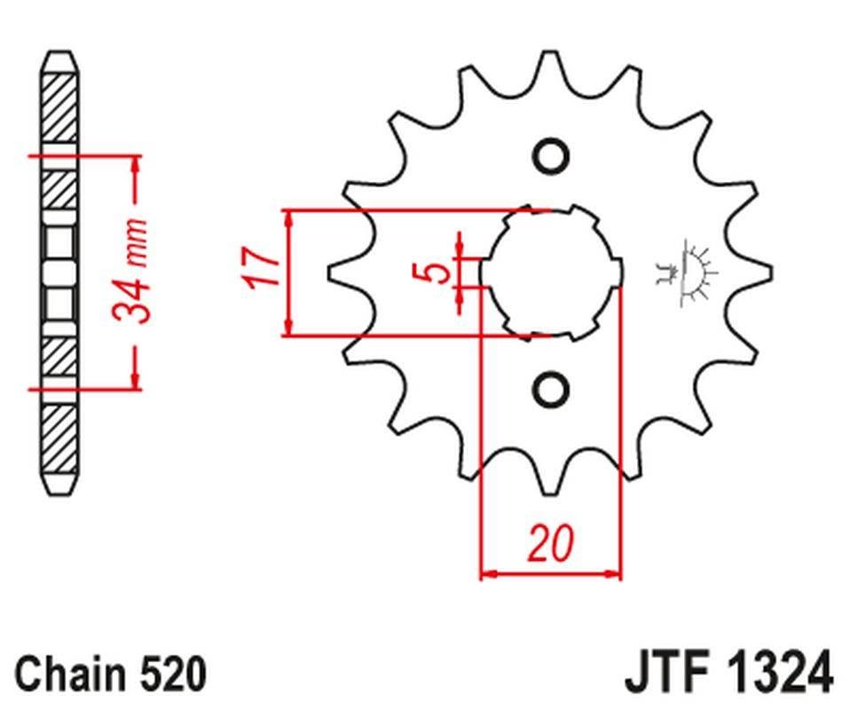 Jt Zębatka Przednia 2060 11 Honda Crf 230 '03-15' Trx 200 Sx Foutrax '86-88