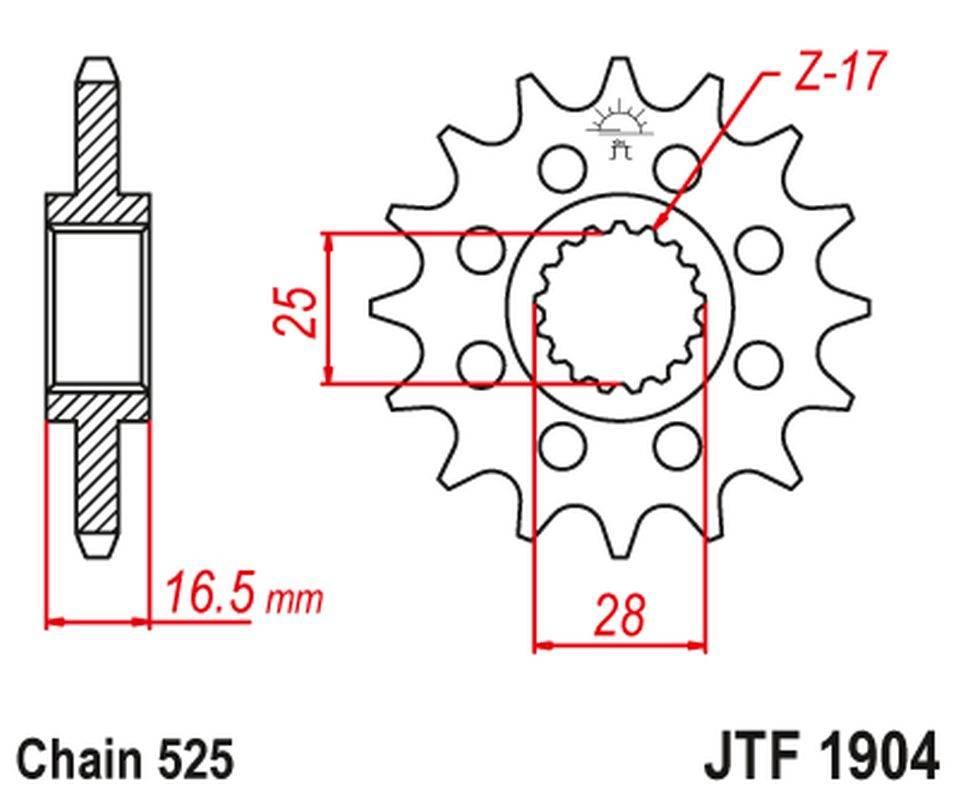 Jt Zębatka Przednia 2147 15 Ktm 950/990/1050/1090/1190/1290 03-24 214715Jt
