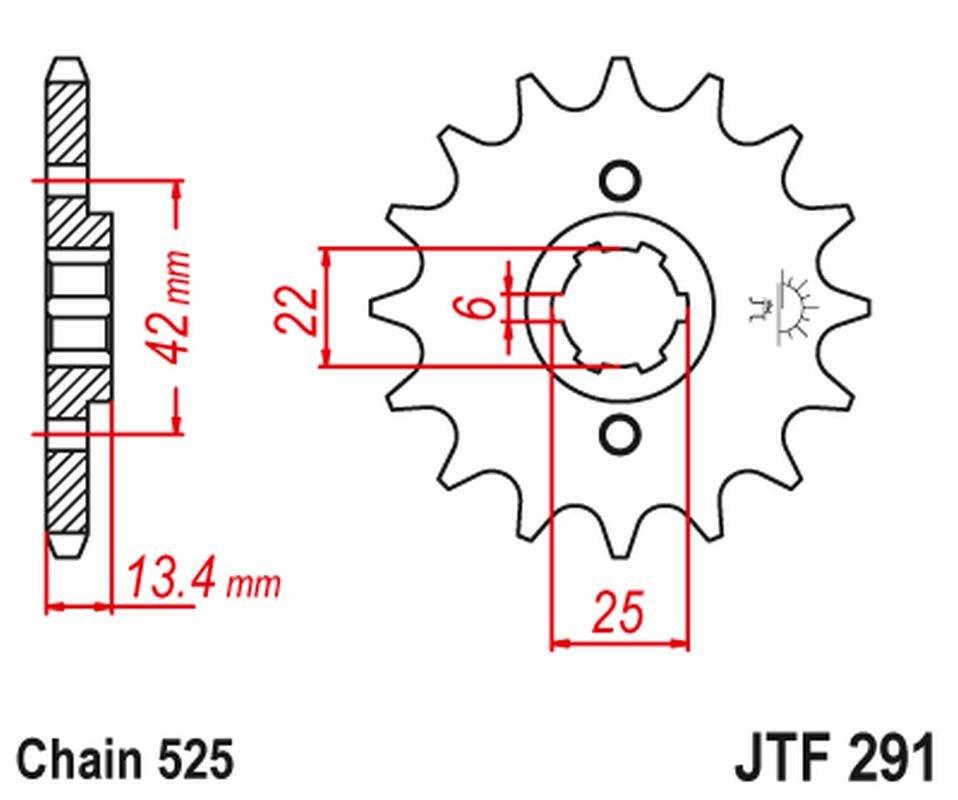 Jt Zębatka Przednia 291 14 Honda Cb 450S '86-'89 29114Jt Łańc. 525 Na Zamów