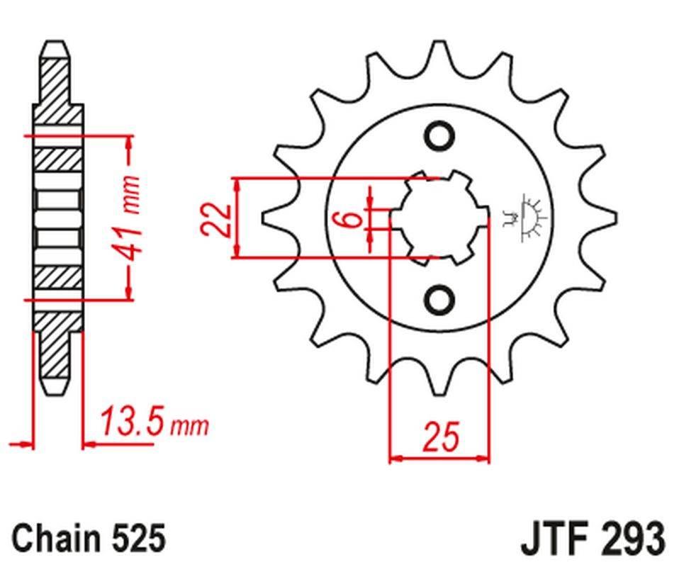 Jt Zębatka Przednia 293 14 Honda Xl 600V '87-'88 Pd06 29314Jt Łańc. 525 -1
