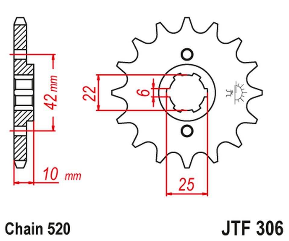 Jt Zębatka Przednia 281 14 Honda Nx 650 Dominator '88 Grubość 10Mm 28114Jt