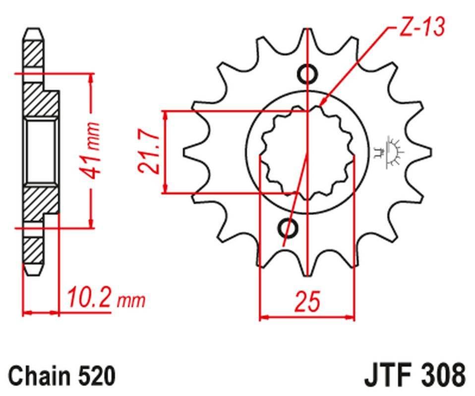 Jt Zębatka Przednia 345 16 Honda Nx 650, Fx 650, Yamaha Xt 660, Fmx 34516Jt