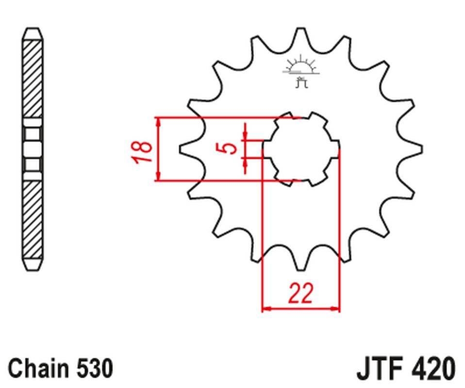 Jt Zębatka Przednia Yamaha Yt 125/175 '82-85' Jtf421,11 Łańc. 520 Na Zamówi
