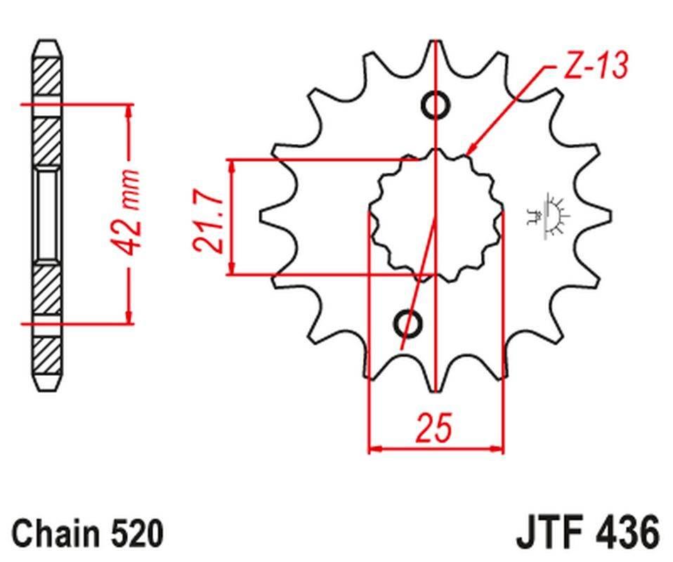 Jt Zębatka Przednia 438 14 Suzuki Gsx 400 F '81-'86, Rg 250 Gamma '83-'88 4
